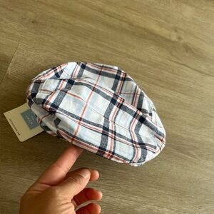 NWT Janie and Jack Plaid Newsboy Cap SZ 6/8